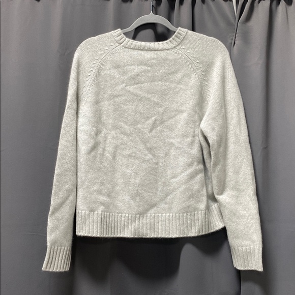 Quince Light Gray Cashmere Crewneck Sweater - M - Picture 3 of 6